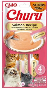 INABA CAT CHURU SALMON RECPIE przysmak dla kota 4x14g (56g) 1