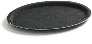 Taca kelnerska, okrągła o średnicy 405 mm, antypoślizgowa , czarna | TECHNICA, Silver Line 1