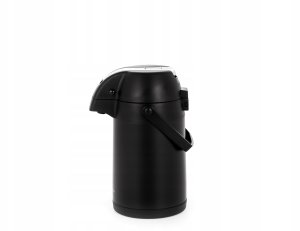 Termos próżniowy 3 l z pompką i uchwytem, czarny | TECHNICA, Black Series 7