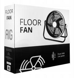 Wentylator Podłogowy Mocny Wiatrak Cyrkulator Przemysłowy 50 Cm 5 Łopatek 5
