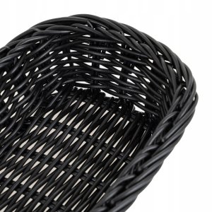 Koszyk na sztućce z polirattanu 270x100x45 mm, czarny | TECHNICA, Gold Line 3