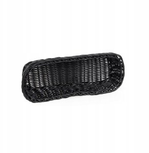 Koszyk na sztućce z polirattanu 270x100x45 mm, czarny | TECHNICA, Gold Line 4