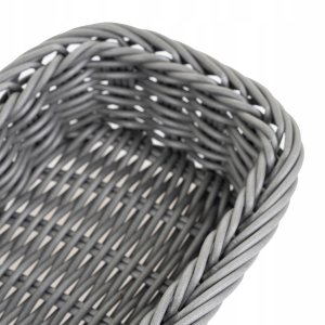 Koszyk na sztućce z polirattanu 270x100x45 mm, szary | TECHNICA, Gold Line 3