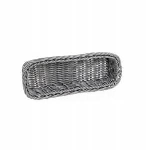 Koszyk na sztućce z polirattanu 270x100x45 mm, szary | TECHNICA, Gold Line 4