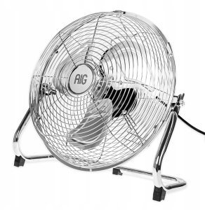 Wentylator Podłogowy Mocny Wiatrak Cyrkulator Przemysłowy Stal Chromowana 3