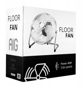 Wentylator Podłogowy Mocny Wiatrak Cyrkulator Przemysłowy Stal Chromowana 5