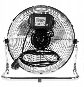 Wentylator Podłogowy Mocny Wiatrak Cyrkulator Przemysłowy Stal Chromowana 7