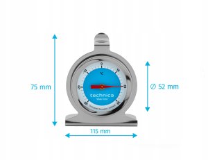 Termometr uniwersalny do mroźni i lodówek od -30 do 30C | TECHNICA, Silver Line 3