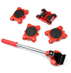 Zestaw ROLKI TRANSPORTOWE do Mebli 150kg TRANSPORTU PRZESUWANIA Podnośnik 6