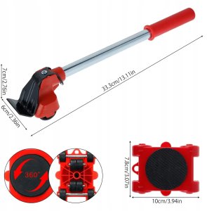 Zestaw ROLKI TRANSPORTOWE do Mebli 150kg TRANSPORTU PRZESUWANIA Podnośnik 8