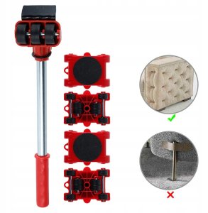 Zestaw ROLKI TRANSPORTOWE do Mebli 150kg TRANSPORTU PRZESUWANIA Podnośnik 10
