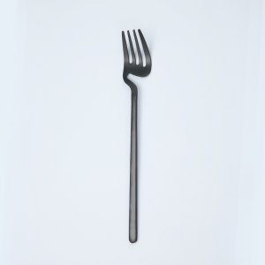 Zestaw SZTUĆCÓW Stal Nierdzewna Nowoczesne 32szt MATOWE Komplet CZARNE 2