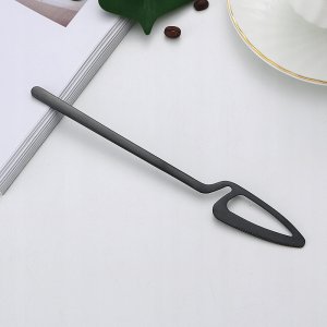 Zestaw SZTUĆCÓW Stal Nierdzewna Nowoczesne 32szt MATOWE Komplet CZARNE 3