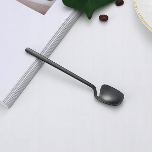 Zestaw SZTUĆCÓW Stal Nierdzewna Nowoczesne 32szt MATOWE Komplet CZARNE 6