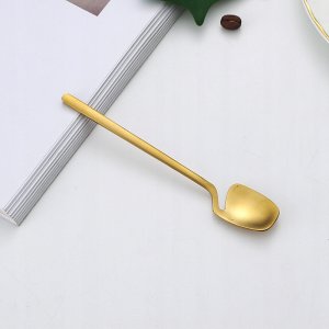 Zestaw SZTUĆCÓW Stal Nierdzewna Nowoczesne 32szt MATOWE Komplet ZŁOTE 8