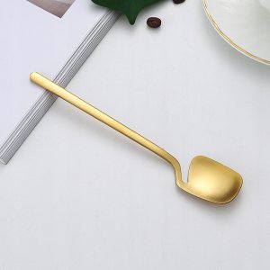 Zestaw SZTUĆCÓW Stal Nierdzewna Nowoczesne 32szt MATOWE Komplet ZŁOTE 10