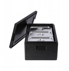 Pojemnik termoizolacyjny GN 1/1, głębokość 233 mm, 40 l, 600x400x283 mm z pokrywą, ładowany od góry | TECHNICA-550001, Silver Line 4