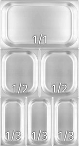 Pojemnik GN 1/1 40 mm ze stali nierdzewnej | TECHNICA, Platinum Line 5