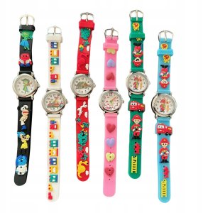 Zegarek dla DZIECI na gumce WYGODNY od 3 lat DO NAUKI CZARNY z Bajki 2