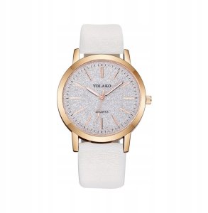 Zegarek DAMSKI Ekoskóra WYGODNY KLASYCZNY Kwarcowy ELEGANCKI MODNY Różowy 9