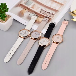 Zegarek DAMSKI Ekoskóra WYGODNY KLASYCZNY Kwarcowy ELEGANCKI MODNY Różowy 10