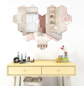 Zestaw 10 szt LUSTER Akrylowych Hexagon LUSTRO 265 2