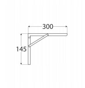 HOLDER SHELF 300X145 5900 CR 3