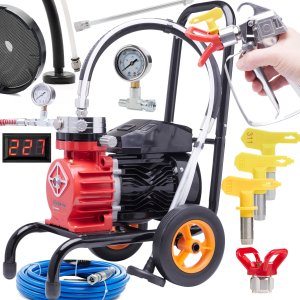 Agregat Malarski Membranowy Techrebal 3500W Pistolet Lanca 50cm 3x Dysza 1