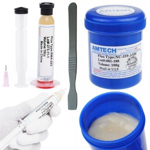 Zestaw do Lutowania Pasta Amtech NC-559-ASM UV 100g Topnik Flux 223 Packa 1
