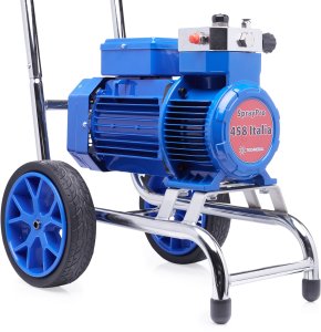 Techrebal Duży Mocny Agregat Malarski 4500W 28L/min Wąż 15m 3x Dysza Lanca Rama Inox 4