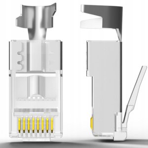 Wtyk EKRANOWANY STP RJ45 kat.6a kat7 OSŁONKA 10szt 1
