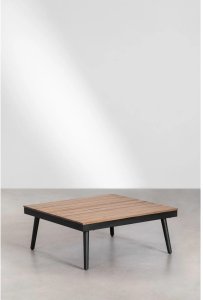 Zestaw ogrodowy: 4-osobowy narożnik ze stolikiem kawowym, aluminium i drewno akacjowe Kalen 7