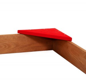 Piaskownica drewniana dla dzieci 90x90 cm impregnowana, z ławkami narożnymi i agrowłókniną UNIWERSALNY 13