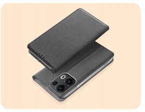 ETUI Z KLAPKĄ DO OPPO RENO13 PRO 5G CZARNE ZAMYKANE MAGNETYCZNE KABURA CASE 2