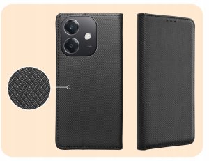 Hello Case ETUI Z KLAPKĄ DO OPPO A40 CZARNE ZAMYKANE MAGNETYCZNE KABURA OCHRONNE CASE 4