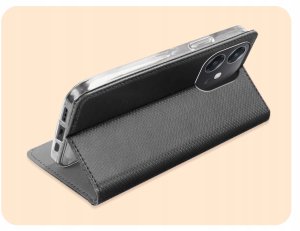 Hello Case ETUI Z KLAPKĄ DO OPPO A40 CZARNE ZAMYKANE MAGNETYCZNE KABURA OCHRONNE CASE 5