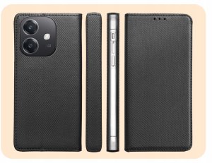 Hello Case ETUI Z KLAPKĄ DO OPPO A40 CZARNE ZAMYKANE MAGNETYCZNE KABURA OCHRONNE CASE 6