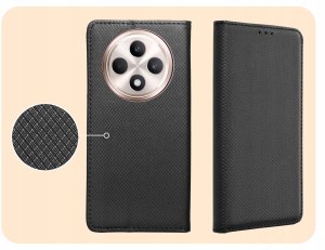 Hello Case ETUI Z KLAPKĄ DO OPPO RENO12 F 4G / 5G / FS 4G / 5G CZARNE MAGNETYCZNE CASE 4