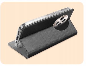 Hello Case ETUI Z KLAPKĄ DO OPPO RENO12 F 4G / 5G / FS 4G / 5G CZARNE MAGNETYCZNE CASE 5