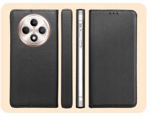 Hello Case ETUI Z KLAPKĄ DO OPPO RENO12 F 4G / 5G / FS 4G / 5G CZARNE MAGNETYCZNE CASE 6