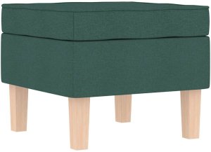 vidaXL Fotel bujany z podnóżkiem, ciemnozielony, tkanina 8