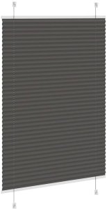 vidaXL Roleta plisowana czarna 90x150 cm Szerokość tkaniny 89,4 cm 4