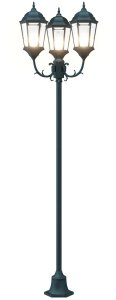 Słup ogrodowy 3-lampowy E27 Zielony 220 cm Aluminium 7