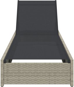 Leżak Beżowy 60x200x27 cm Rattan Poli 3