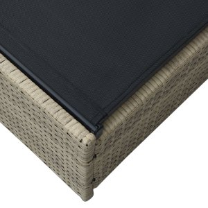 Leżak Beżowy 60x200x27 cm Rattan Poli 4