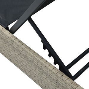 Leżak Beżowy 60x200x27 cm Rattan Poli 5