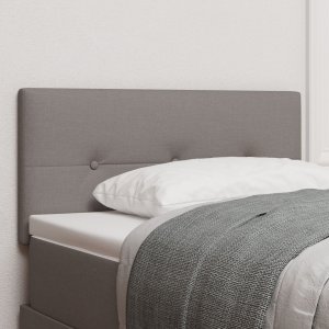 Wezgłowie z guzikowym pikowaniem Taupe 80 cm z tkaniny 1