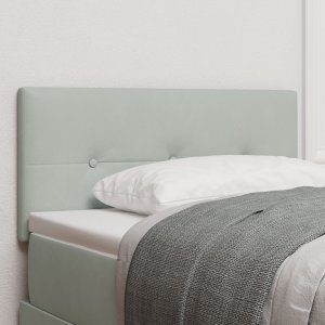 Wezgłowie Guzikowe Jasnoszare 80 cm Aksamitne 1