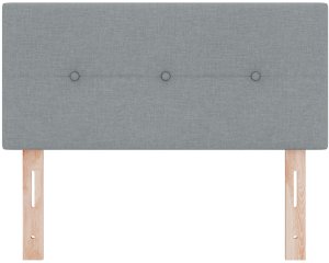 Wezgłowie z guzikami, jasno szare, 90 cm, tkanina 4