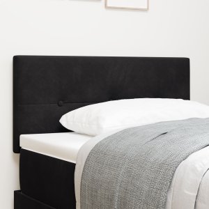 Wezgłowie z guzikami w kolorze czarnym 90 cm z weluru 1
